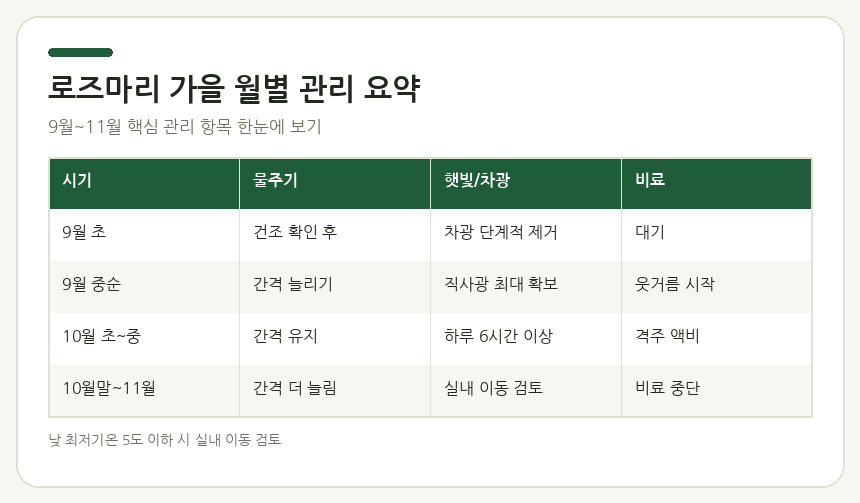 6~9월 로즈마리 월별 관리표