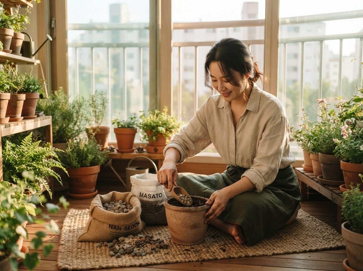 화분 배수층 만드는 법, 마사토 vs 난석 뭐가 나을까
